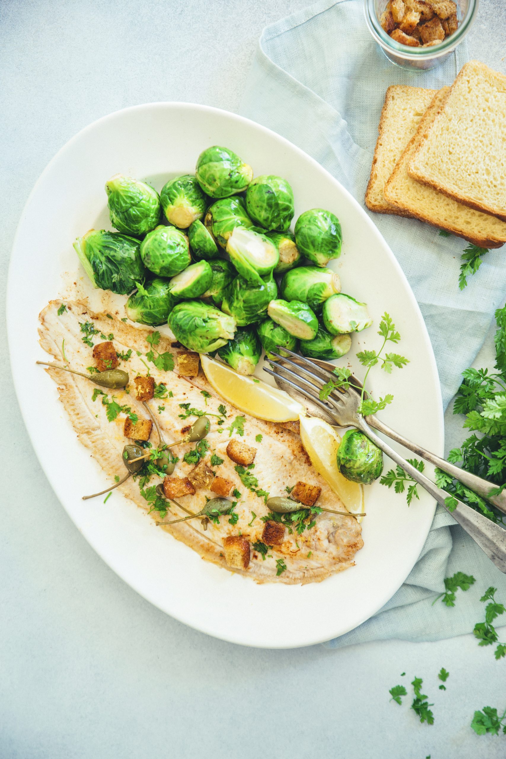 sole meunière à la grenobloise fresh.