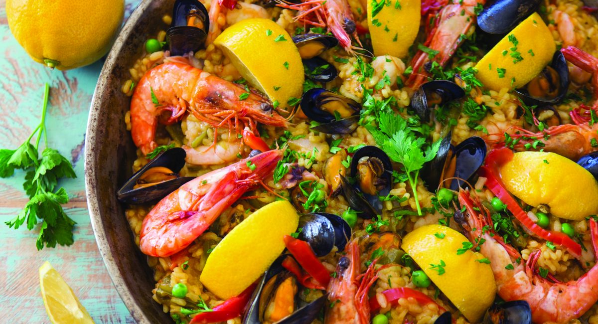 paëlla aux fruits de mer fresh.