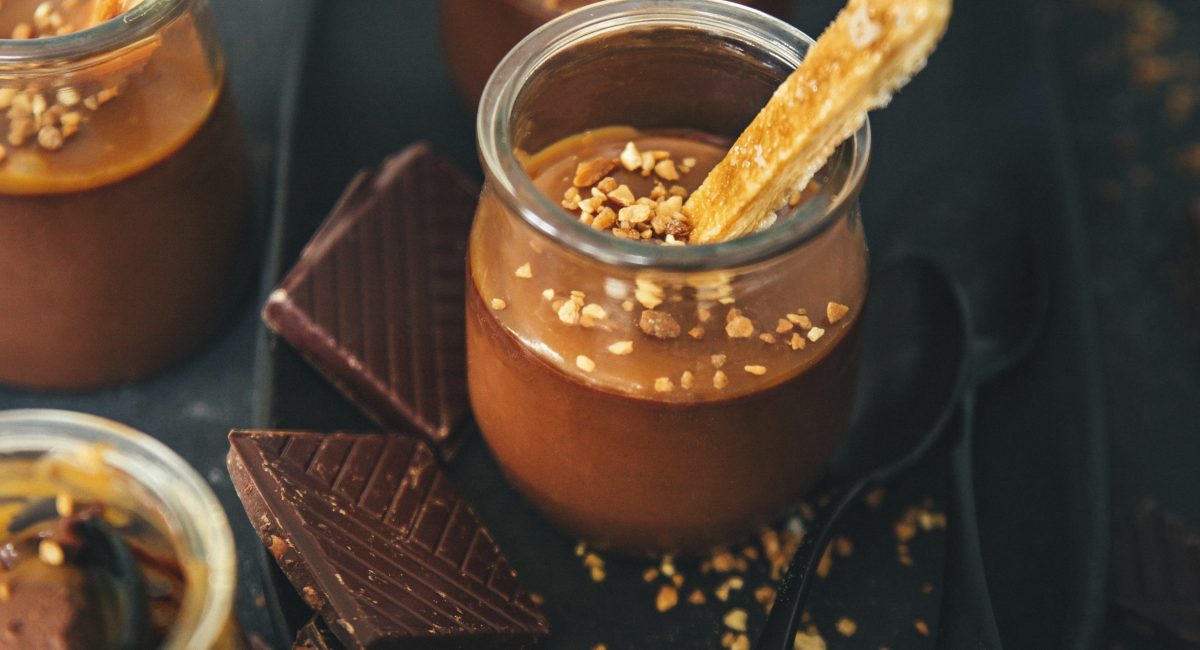 petits pots de crème chocolat au caramel beurre salé fresh.