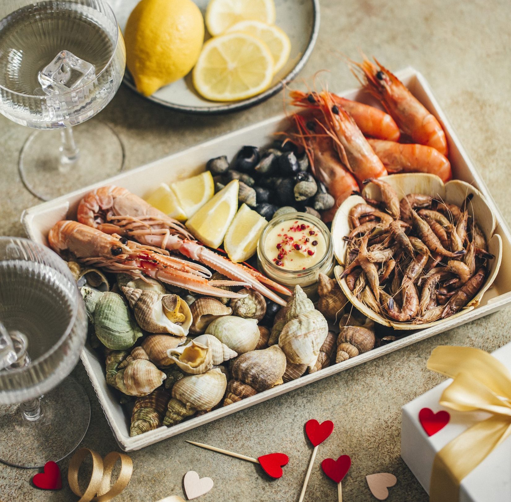 plateau de fruits de mer 2 personnes, langoustines fresh.