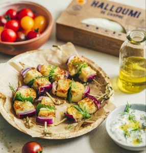 Brochettes de halloumi