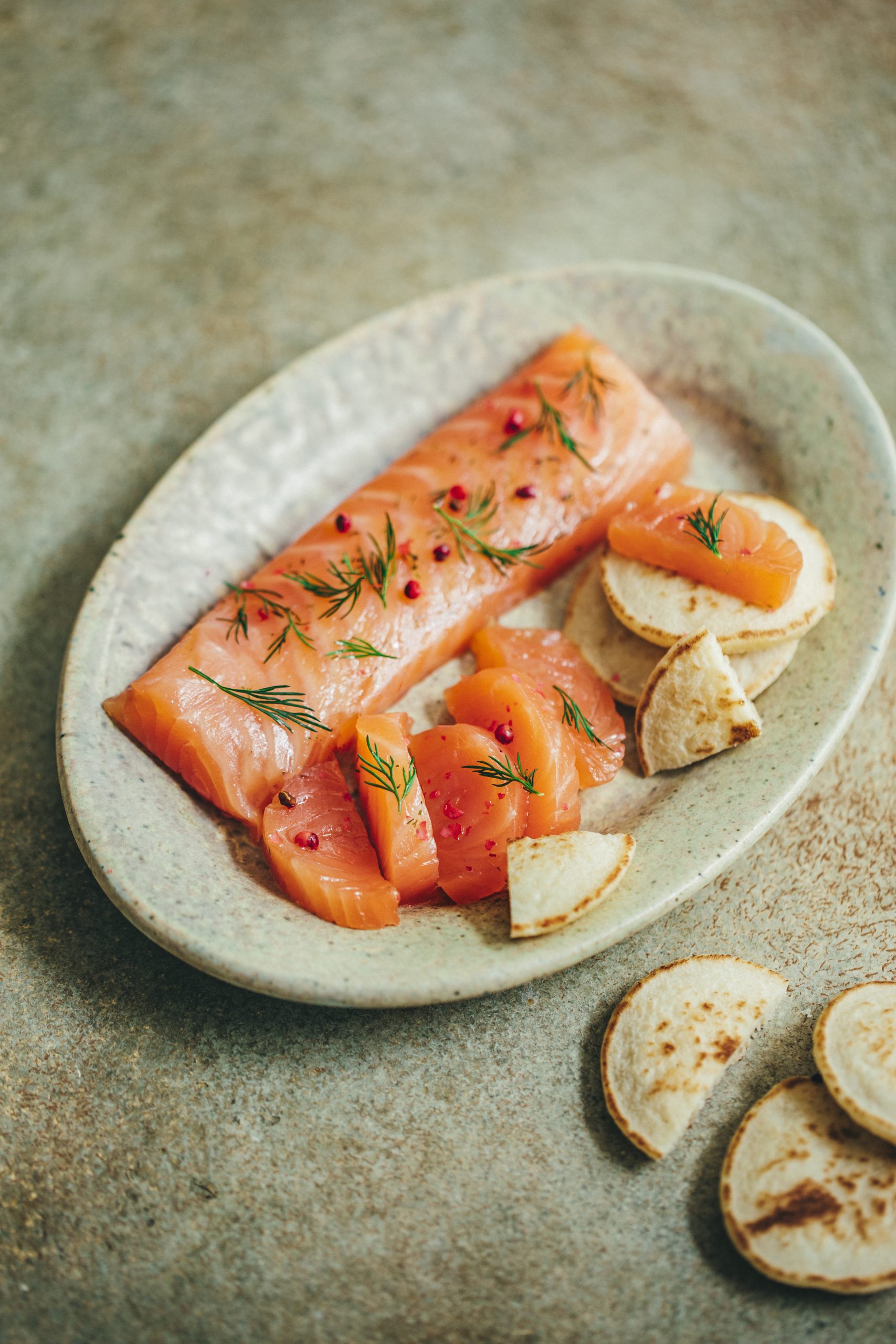 coeur de saumon gravlax fresh.