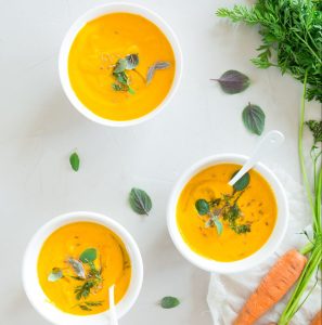 Soupe froide de carottes à l'orange