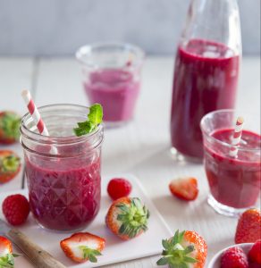 Trio de smoothies betterave