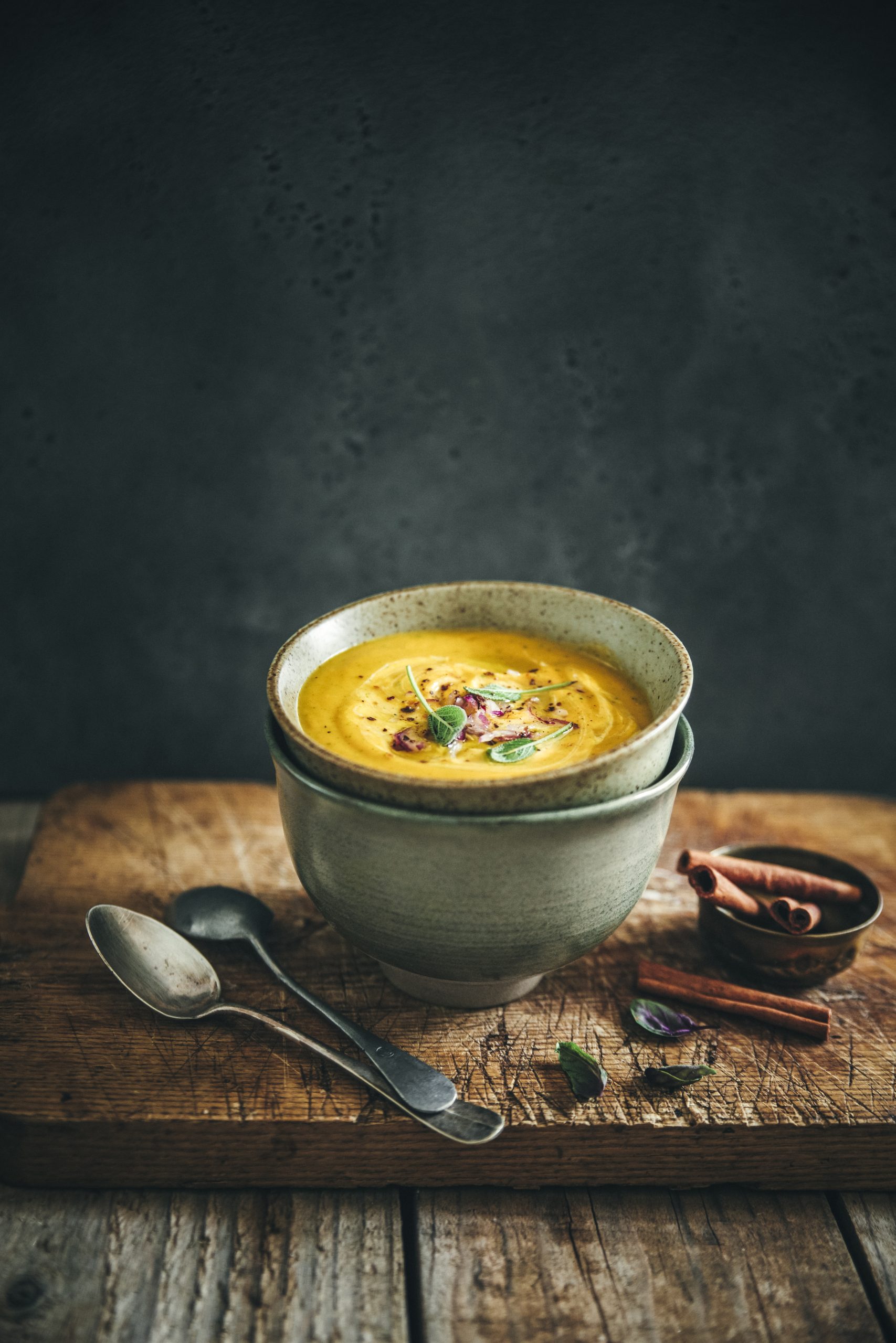 Recette soupe de carottes et patates douces à l'orientale