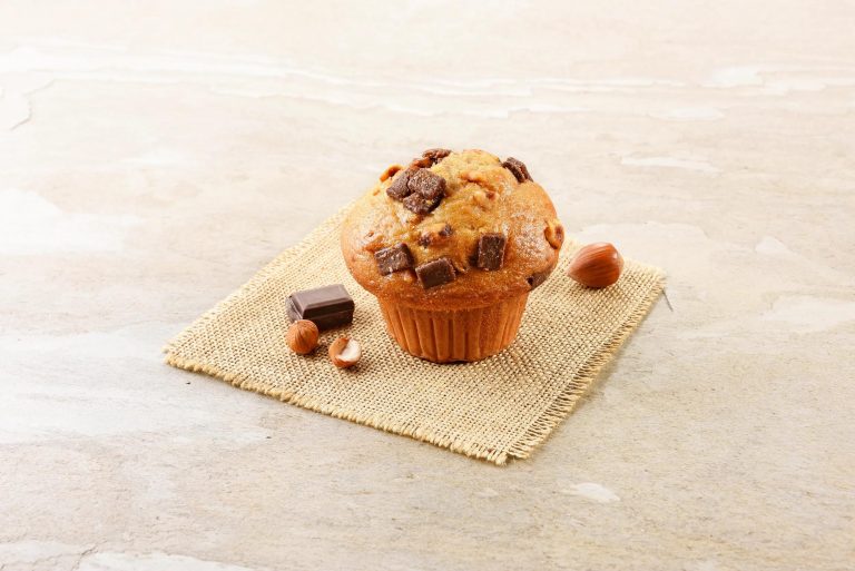 Muffin noisette et coeur praliné